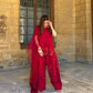 Black Ready to Wear Pure Natural Crepe Silk Suit with Embroidery and Sequence Work