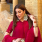 Black Ready to Wear Pure Natural Crepe Silk Suit with Embroidery and Sequence Work