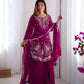 Premium Faux Georgette Sharara Suit with Thread Sequin Work and Dupatta - Jaipuri Vastra