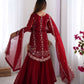 Premium Faux Georgette Sharara Suit with Thread Sequin Work and Dupatta - Jaipuri Vastra