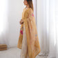 Chanderi Silk Digital Print and Jacquard Work Top with Pant and Dupatta Set - Jaipuri Vastra