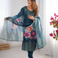Chanderi Silk Digital Print and Jacquard Work Top with Pant and Dupatta Set - Jaipuri Vastra