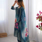 Chanderi Silk Digital Print and Jacquard Work Top with Pant and Dupatta Set - Jaipuri Vastra