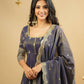 Premium Embroidered Anarkali Suit Set with Semi-Stitched Cosmo Lehenga and Dupatta - Jaipuri Vastra