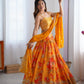 Digital Print Faux Georgette Lehenga with Thread Sequin Work and Matching Dupatta - Jaipuri Vastra