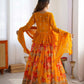 Digital Print Faux Georgette Lehenga with Thread Sequin Work and Matching Dupatta - Jaipuri Vastra