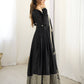 Elegant Chinon Silk Embroidered Gown with Plain Pant and Thread Work Dupatta - Jaipuri Vastra