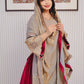 Luxury Ensemble with Full Sleeve Embroidered Top and Flared French Crepe Silk Lehenga