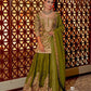 Fancy Dupatta with Party Wear Top and Plazzo in Heavy Embroidered Chinon Silk