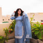 Glamorous Party Wear Set in Faux Georgette Featuring Heavy Sequence Embroidery