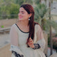 Premium Collection White Full Flair Embroidered Georgette Gown Paired with Designer Dupatta