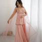 Exclusive Indo-Western Party Wear Set in Georgette with Sequence Embroidery and Silver Latkan Accents
