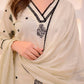 Exclusive Roman Silk Kurta with Embroidered Neck and Matching Pant & Dupatta
