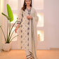Exclusive Roman Silk Kurta with Embroidered Neck and Matching Pant & Dupatta