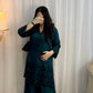 Designer Outfit in Vichitra Silk Featuring Full Sleeve Embroidered Top and Coordinated Bottom