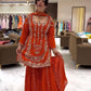 Fully Stitched Designer Sharara Suit in Georgette with Sequin Embellishment