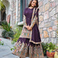Elegant Pure Chinnon Silk Kurti Plazzo and Dupatta Set with Coding Dori and Sequence Work