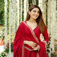 Stylish Roman Silk Anarkali Suit Set with Micro Cotton Pants and Embroidered Dupatta - Jaipuri Vastra