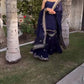 Designer Faux Georgette Sharara Suit with Thread Sequin Work and Dupatta Featuring Lace Border