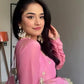Designer Readymade Anarkali Gown Set with Dori Latkan and Embroidered Dupatta - Jaipuri Vastra