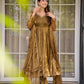 Jimi Choo Top with Thread Work Paired with Pant and Dupatta Featuring Four-Side Lace Border