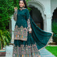 Elegant Pure Chinnon Silk Kurti Plazzo and Dupatta Set with Coding Dori and Sequence Work