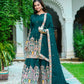 Elegant Pure Chinnon Silk Kurti Plazzo and Dupatta Set with Coding Dori and Sequence Work