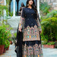 Elegant Pure Chinnon Silk Kurti Plazzo and Dupatta Set with Coding Dori and Sequence Work