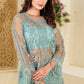 Butterfly Net Top and Plazzo Set with Full Sequence Embroidery and Matching Blouse
