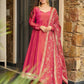 Designer Roman Simmer Silk Outfit Featuring Full Sleeve Top with Lace Border and Plazzo