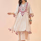 Boho-Inspired Pure Khadi Cotton Set with Sequence & Mirror Embroidery