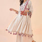 Boho-Inspired Pure Khadi Cotton Set with Sequence & Mirror Embroidery