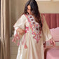 Boho-Inspired Pure Khadi Cotton Set with Sequence & Mirror Embroidery