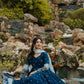 Premium Readymade Anarkali Suit Set Three Pieces with Faux Blooming Fabric and Heavy Sequins Thread Embroidery
