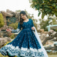 Premium Readymade Anarkali Suit Set Three Pieces with Faux Blooming Fabric and Heavy Sequins Thread Embroidery