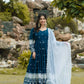 Premium Readymade Anarkali Suit Set Three Pieces with Faux Blooming Fabric and Heavy Sequins Thread Embroidery