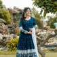 Premium Readymade Anarkali Suit Set Three Pieces with Faux Blooming Fabric and Heavy Sequins Thread Embroidery