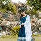 Premium Readymade Anarkali Suit Set Three Pieces with Faux Blooming Fabric and Heavy Sequins Thread Embroidery