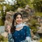 Premium Readymade Anarkali Suit Set Three Pieces with Faux Blooming Fabric and Heavy Sequins Thread Embroidery