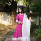 Premium Readymade Anarkali Suit Set Three Pieces with Faux Blooming Fabric and Heavy Sequins Thread Embroidery