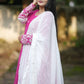 Premium Readymade Anarkali Suit Set Three Pieces with Faux Blooming Fabric and Heavy Sequins Thread Embroidery