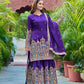 Elegant Pure Chinnon Silk Kurti Plazzo and Dupatta Set with Coding Dori and Sequence Work
