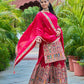 Elegant Pure Chinnon Silk Kurti Plazzo and Dupatta Set with Coding Dori and Sequence Work