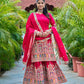 Elegant Pure Chinnon Silk Kurti Plazzo and Dupatta Set with Coding Dori and Sequence Work
