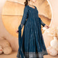 Designer Luxury Anarkali Suit Set Three Pieces with Faux Blooming Fabric Heavy Sequin and Thread Embroidery
