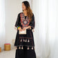Boho-Inspired Pure Khadi Cotton Set with Sequence & Mirror Embroidery