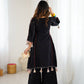 Boho-Inspired Pure Khadi Cotton Set with Sequence & Mirror Embroidery