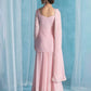 Designer Pink Georgette Suit with Sequins Embroidery Featuring Kurti Palazzo and Dupatta