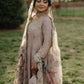 Elegant Chinon Gown and Palazzo Set with Detailed Sequence Embroidery and Organza Dupatta