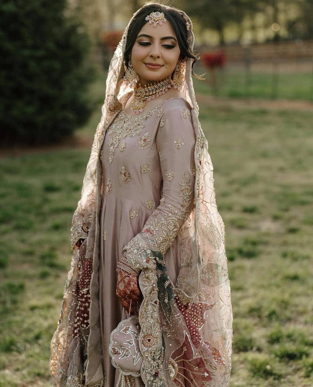 Elegant Chinon Gown and Palazzo Set with Detailed Sequence Embroidery and Organza Dupatta